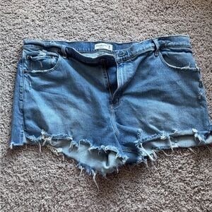 Abercrombie & Fitch Blue Jean Shorts Distressed Style